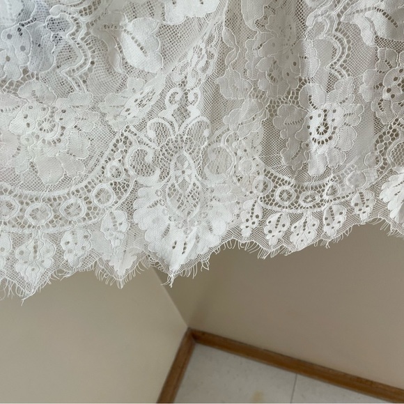 Inc INTERNATIONAL CONCEPTS Floral Scalloped Lace Wrap 3/4 Length Robe, size XS - Picture 11 of 13